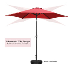 Load image into Gallery viewer, 9FT Patio Umbrella Outdoor Table Umbrella,Market Umbrella with Push Button Tilt and Crank for Garden, Lawn, Deck, Backyard & Pool