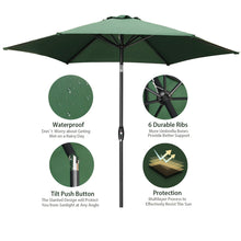Load image into Gallery viewer, 9FT Patio Umbrella Outdoor Table Umbrella,Market Umbrella with Push Button Tilt and Crank for Garden, Lawn, Deck, Backyard & Pool