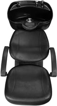 Load image into Gallery viewer, Shampoo Barber Backwash Chair, ABS Plastic Shampoo Bowl Sink Chair for Spa Beauty Salon (Black)