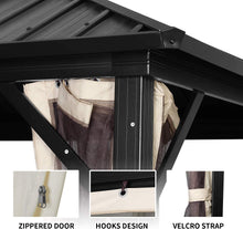 Load image into Gallery viewer, Outdoor Hardtop Double Top Gazebo Canopy with screens (10 x 12)