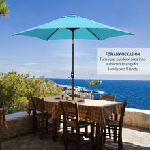 Load image into Gallery viewer, 9FT Patio Umbrella Outdoor Table Umbrella,Market Umbrella with Push Button Tilt and Crank for Garden, Lawn, Deck, Backyard & Pool