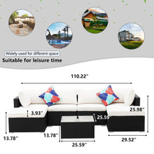 Load image into Gallery viewer, 7 Piece Outdoor Rattan Wicker Furniture Sofa Set with Ottoman