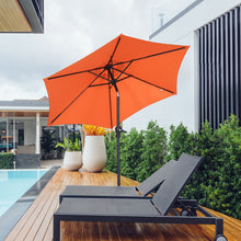 Load image into Gallery viewer, 7.5FT Patio Umbrella Outdoor Table Umbrella, Market Umbrella with Push Button Tilt and Crank for Garden, Lawn, Deck, Backyard & Pool