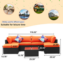 Load image into Gallery viewer, 7 Piece Outdoor Rattan Wicker Furniture Sofa Set with Ottoman