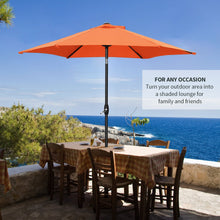 Load image into Gallery viewer, 9FT Patio Umbrella Outdoor Table Umbrella,Market Umbrella with Push Button Tilt and Crank for Garden, Lawn, Deck, Backyard & Pool