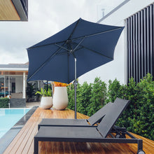 Load image into Gallery viewer, 7.5FT Patio Umbrella Outdoor Table Umbrella, Market Umbrella with Push Button Tilt and Crank for Garden, Lawn, Deck, Backyard & Pool