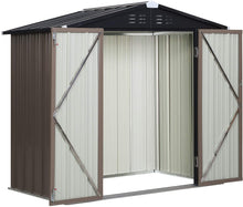 Load image into Gallery viewer, 6'x4'x6' Outdoor Metal Garden Storage Shed Tool House with 2 Doors & Lock ( 5A-GS012)
