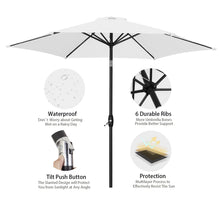 Load image into Gallery viewer, 9FT Patio Umbrella Outdoor Table Umbrella,Market Umbrella with Push Button Tilt and Crank for Garden, Lawn, Deck, Backyard & Pool
