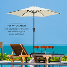 Load image into Gallery viewer, 7.5FT Patio Umbrella Outdoor Table Umbrella, Market Umbrella with Push Button Tilt and Crank for Garden, Lawn, Deck, Backyard & Pool