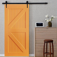 Load image into Gallery viewer, 6.6FT Barn Door Hardware Kit, Sliding Barn Wood Door Hardware Track Set Dark Steel Antique Style