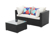 Load image into Gallery viewer, 藤编沙发转角加茶几