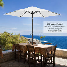 Load image into Gallery viewer, 9FT Patio Umbrella Outdoor Table Umbrella,Market Umbrella with Push Button Tilt and Crank for Garden, Lawn, Deck, Backyard & Pool