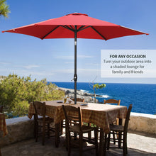Load image into Gallery viewer, 9FT Patio Umbrella Outdoor Table Umbrella,Market Umbrella with Push Button Tilt and Crank for Garden, Lawn, Deck, Backyard & Pool