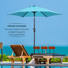 Load image into Gallery viewer, 7.5FT Patio Umbrella Outdoor Table Umbrella, Market Umbrella with Push Button Tilt and Crank for Garden, Lawn, Deck, Backyard & Pool