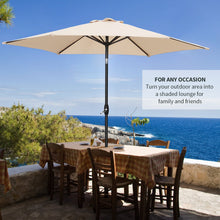 Load image into Gallery viewer, 9FT Patio Umbrella Outdoor Table Umbrella,Market Umbrella with Push Button Tilt and Crank for Garden, Lawn, Deck, Backyard & Pool