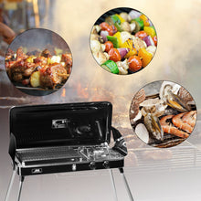 Load image into Gallery viewer, Liquid Propane BBQ Gas Grill,Barbecue Grill Outdoor Cooking Camping Stove Portable Stainless Steel,Orange