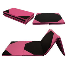 Load image into Gallery viewer, 4'x10'x2 Gymnastics Gym Mat , Folding PU Panel,for Exercise Tumbling Gym Aerobics Yoga Stretching Martial arts Fitness Mat, Hook & Loop Fasteners