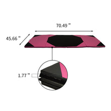 Load image into Gallery viewer, PU Leather Gymnastics Folding Mat Black & Pink Hexagon