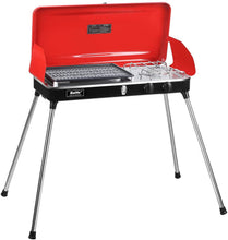 Load image into Gallery viewer, Liquid Propane BBQ Gas Grill,Barbecue Grill Outdoor Cooking Camping Stove Portable Stainless Steel,Orange