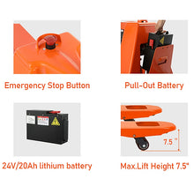 Load image into Gallery viewer, Full Electric Lithium Battery Pallet Jack 3300 lbs Cap. 48" x 27" Fork