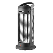 Load image into Gallery viewer, Electric Space heater, 45 degree rotating head, with safety reverse switch, optional 2-level heating, power up to 1500W, overheating protection and power down protection, black