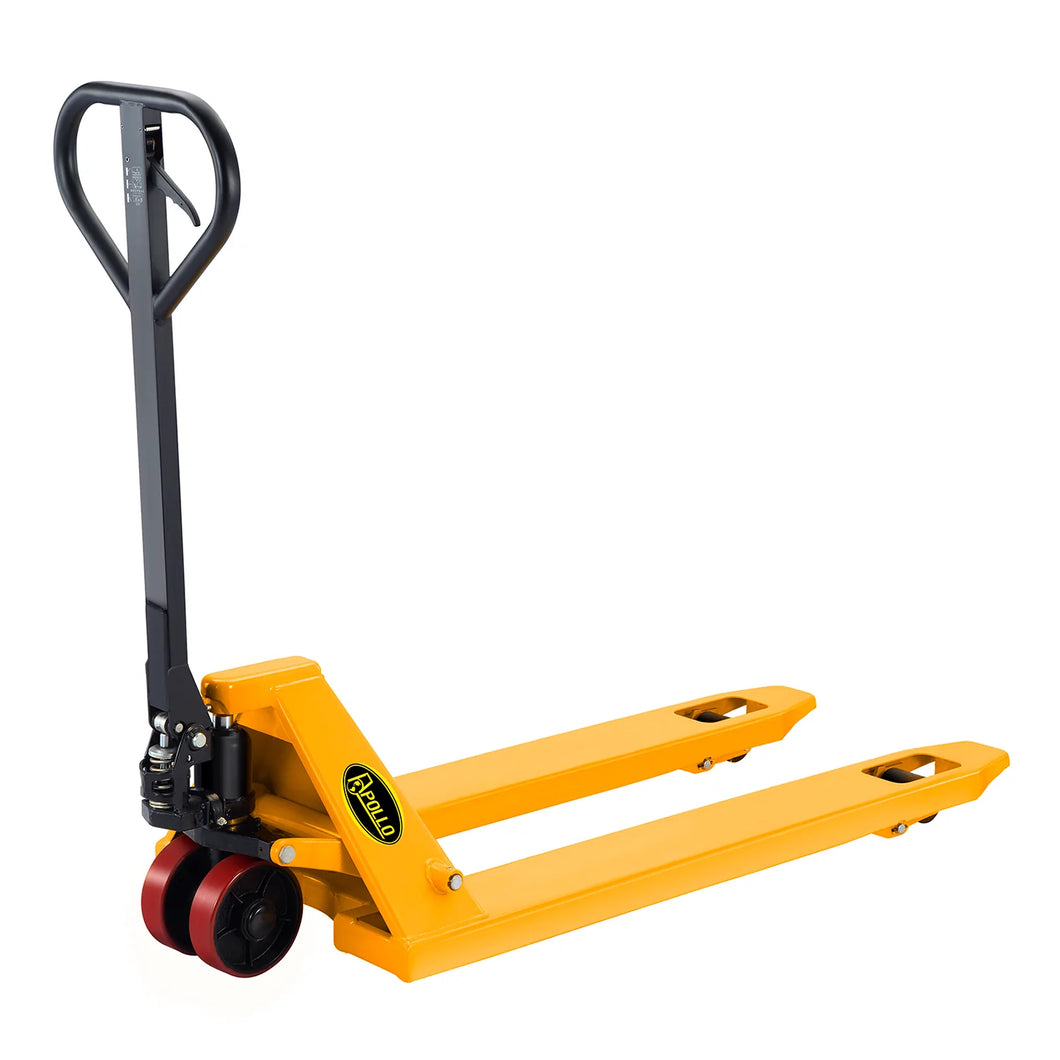Apollolift Standard Pallet Jack Rubber PU Wheel Hydraulic Manual Pallet Truck 4400 lb. to 6600lb. Fork  48