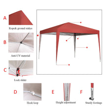 Load image into Gallery viewer, Canopy Tent 10x10 Pop Up Canopy Outdoor Canopies Super Compact Canopy Portable Tent Popup Beach Canopy Shade Canopy Tent with Wheeled Carry Bag
