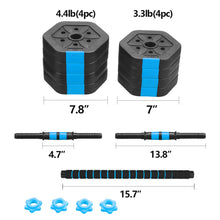 Load image into Gallery viewer, Exercise Dumbbells Sets Adjustable Weight 33 / 44 / 66LBS Strength Training Barbell Exercise Dumbbells for Home &amp; Office Gym
